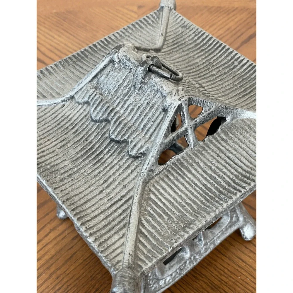 Japanese Cast Iron Pagoda Garden Lamp Lantern
